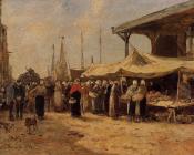 尤金 布丹 : Trouville, Fish Market